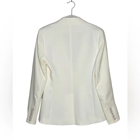 PAIGE Chelsee Notch Collar Blazer in Ecru Size S - Picture 2 of 7